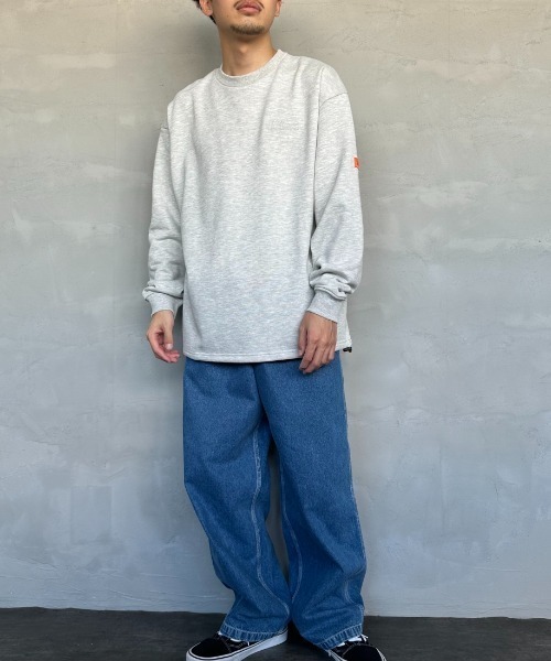 UNIVERSAL OVERALL（ユニバーサルオーバーオール）の「【men's FUDGE4月号掲載】[UNIVERSAL OVERALL/ユニバーサルオーバーオール] ドローコード付き クルーネックスウェット（スウェット・レディース・グレー/オートミール/サックスブルー/チャコール・L/S/M）」の20枚目の写真