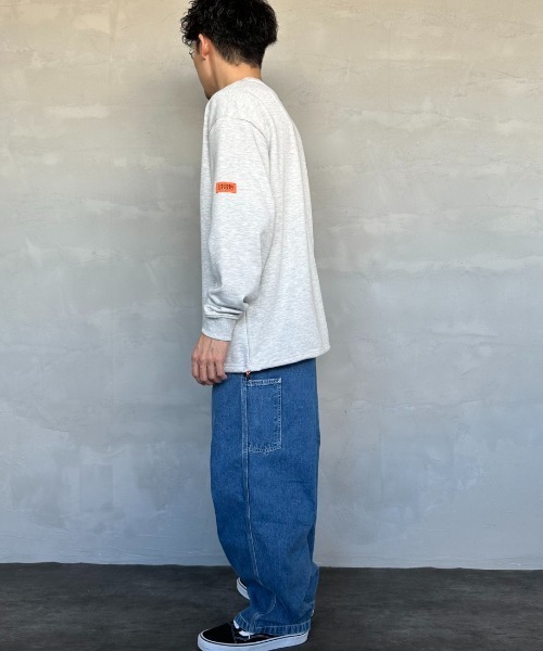 UNIVERSAL OVERALL（ユニバーサルオーバーオール）の「【men's FUDGE4月号掲載】[UNIVERSAL OVERALL/ユニバーサルオーバーオール] ドローコード付き クルーネックスウェット（スウェット・レディース・グレー/オートミール/サックスブルー/チャコール・L/S/M）」の21枚目の写真