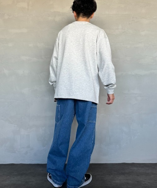 UNIVERSAL OVERALL（ユニバーサルオーバーオール）の「【men's FUDGE4月号掲載】[UNIVERSAL OVERALL/ユニバーサルオーバーオール] ドローコード付き クルーネックスウェット（スウェット・レディース・グレー/オートミール/サックスブルー/チャコール・L/S/M）」の22枚目の写真