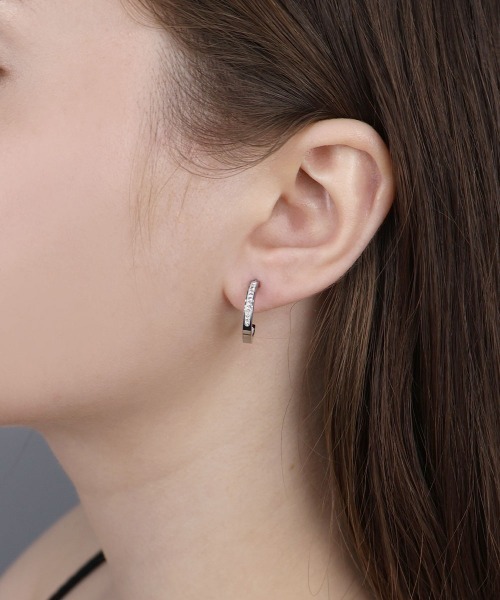 セール】【金属アレルギー対応】 ジルコニア フープピアス