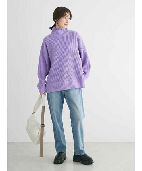 Green Parks（グリーンパークス）の「mokoモール畦ニット前後差プル