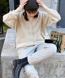 fredy emue | FR刺繍ミディ片畦カーディガン(カーディガン/ボレロ)