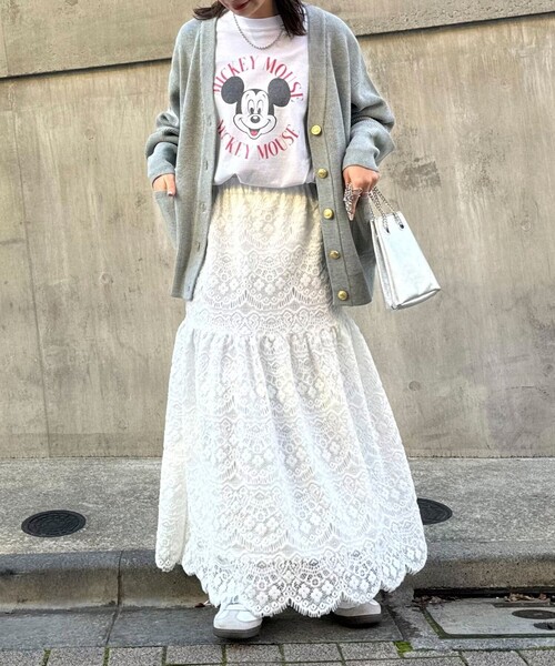 fredy emue（フレディエミュ）の「FR刺繍ミディ片畦カーディガン（カーディガン/ボレロ・レディース・ライトグリーン/ピンク/グレー/ライトベージュ・38）」の22枚目の写真