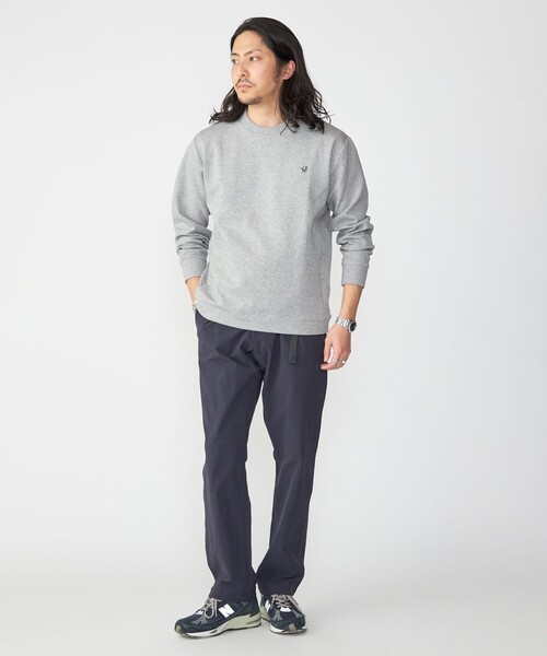 SHIPS（シップス）の「【WEB限定】SHIPS: テレワーク ビズ ワンポイントロゴ ハイゲージ ダブルニット スウェット（スウェット・メンズ・ブラック/グレー/ベージュ/ナチュラル・SMALL/MEDIUM/LARGE/X-LARGE）」の7枚目の写真