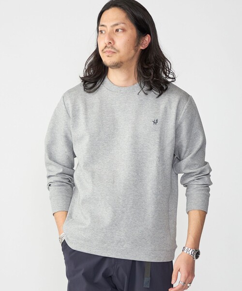 SHIPS（シップス）の「【WEB限定】SHIPS: テレワーク ビズ ワンポイントロゴ ハイゲージ ダブルニット スウェット（スウェット・メンズ・ブラック/グレー/ベージュ/ナチュラル・SMALL/MEDIUM/LARGE/X-LARGE）」の14枚目の写真