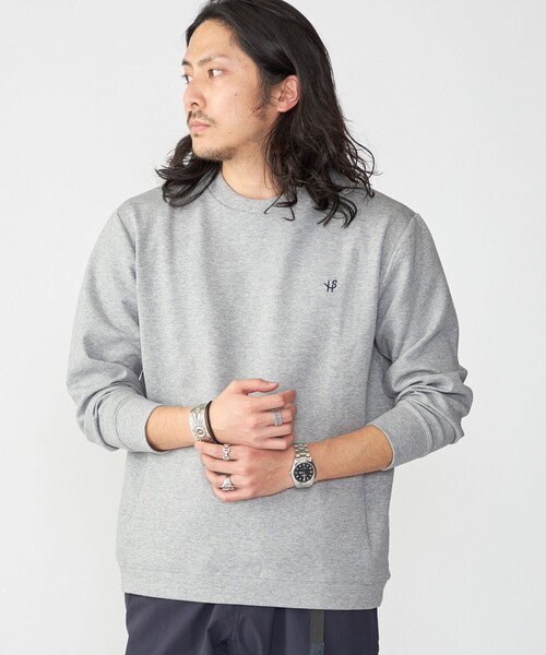 SHIPS（シップス）の「【WEB限定】SHIPS: テレワーク ビズ ワンポイントロゴ ハイゲージ ダブルニット スウェット（スウェット・メンズ・ブラック/グレー/ベージュ/ナチュラル・SMALL/MEDIUM/LARGE/X-LARGE）」の15枚目の写真