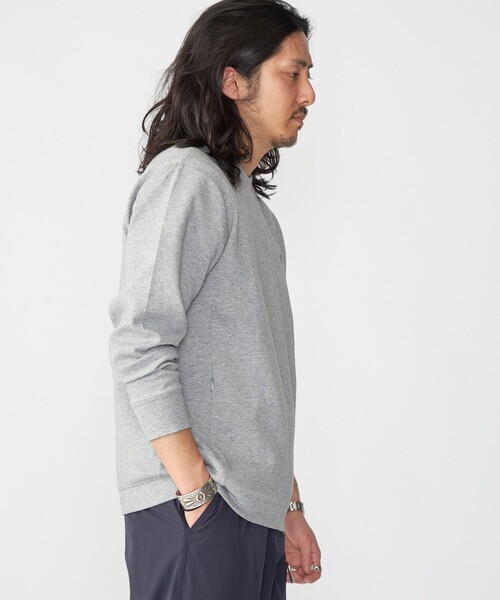 SHIPS（シップス）の「【WEB限定】SHIPS: テレワーク ビズ ワンポイントロゴ ハイゲージ ダブルニット スウェット（スウェット・メンズ・ブラック/グレー/ベージュ/ナチュラル・SMALL/MEDIUM/LARGE/X-LARGE）」の18枚目の写真