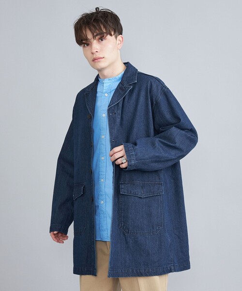 coen（コーエン）の「ショップコート（ステンカラーコート・メンズ・ダークグレー/コバルトブルー/ネイビー/オフホワイト・S/M/L）」の15枚目の写真