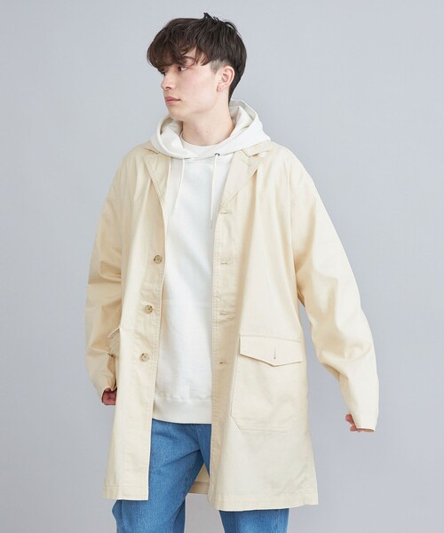 coen（コーエン）の「ショップコート（ステンカラーコート・メンズ・ダークグレー/コバルトブルー/ネイビー/オフホワイト・S/M/L）」の21枚目の写真