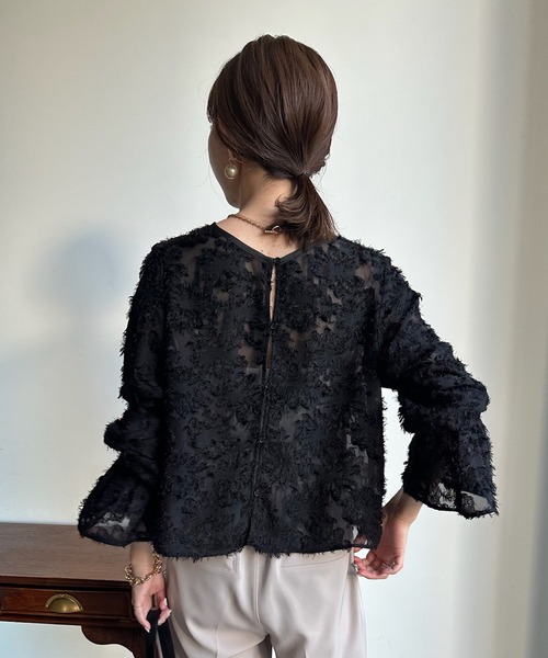 DouDou　ジャガードシャツ パル PAL 【DouDou】ジャガードシャツ （black） -ファッション