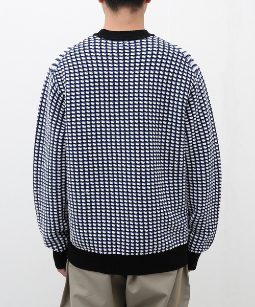 EDIFICE（エディフィス）の「Menta ツイード プルオーバー（ニット/セーター・メンズ・イエロー/ブルー/ブラック・LARGE/MEDIUM）」の7枚目の写真