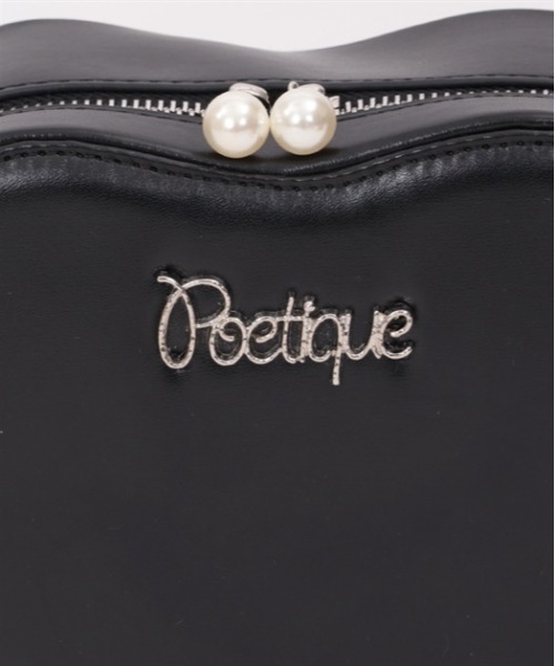 axes femme POETIQUE（アクシーズファムポエティック）の「ロゴプレートハートポシェット（ショルダーバッグ・レディース・シルバー/ブラック/レッド・FREE）」の17枚目の写真
