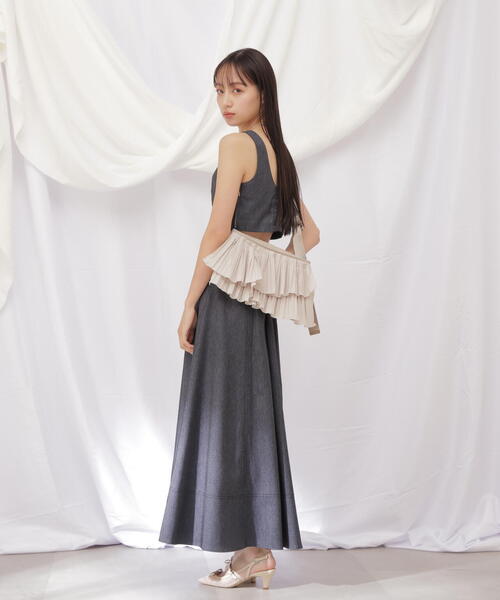 JILL by JILL STUART(ジルバイジルスチュアート)の「◇プリーツボディーバッグ(ボディバッグ/ウエストポーチ・レディース・ホワイト/グレー/ブラック・FREE)」の13枚目の写真