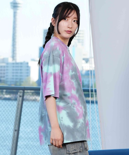 THE NORTH FACE(ザノースフェイス)の「THE NORTH FACE/ザ・ノース・フェイス 半袖Tシャツ ビックシルエット タイダイ柄 NT32435(Tシャツ/カットソー・レディース・パープル/グレー/アクア/ライトパープル・S/M/L/XL/XS)」の16枚目の写真