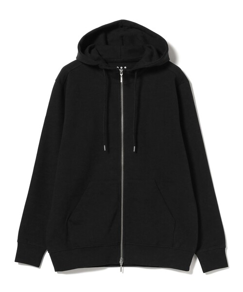 BEAMS F(ビームスエフ)の「three dots / ポンチ フーデッド パーカ(スウェット・メンズ・ブラック/グレー/ライトグレー・SMALL/LARGE/MEDIUM)」の1枚目の写真