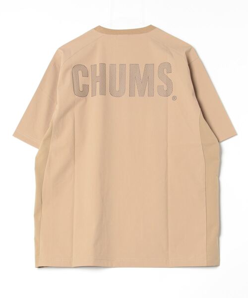 CHUMS（チャムス）の「【WEB限定】[CHUMS/チャムス] エアトレイル ストレッチ バックロゴ ショートスリーブTシャツ（Tシャツ/カットソー・レディース・ブラック/ネイビー/ベージュ・XL/M/L）」の6枚目の写真