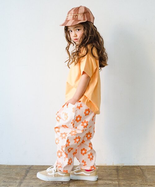 p.premier（ピードットプルミエ）の「イロチ買いしたい総柄ツイルゆったりパンツ（その他パンツ・キッズ・ブラック/ブラウン/グリーン/ピンク/チェック/インディゴブルー/ストライプ・80/90/100/110/120/130/140）」の13枚目の写真