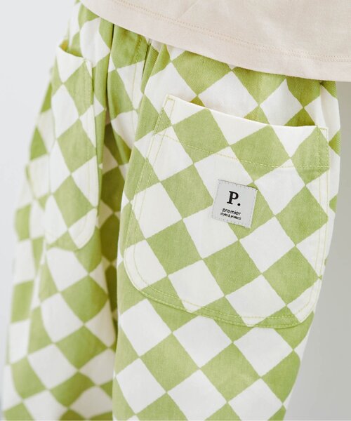 p.premier(ピードットプルミエ)の「イロチ買いしたい総柄ツイルゆったりパンツ(その他パンツ・キッズ・ブラック/ブラウン/グリーン/ピンク/チェック/インディゴブルー/ストライプ・80/90/100/110/120/130/140)」の19枚目の写真