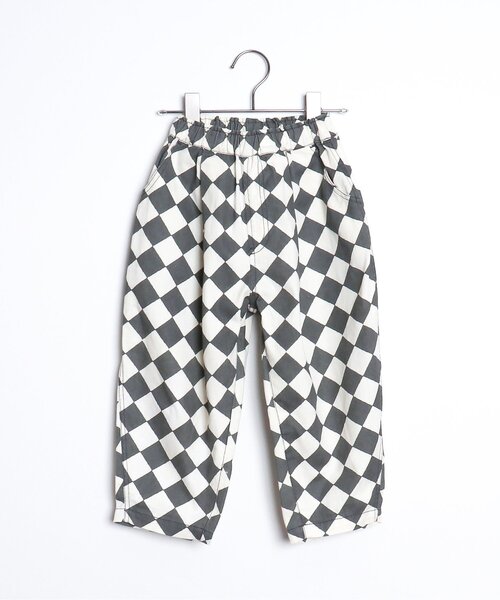 p.premier(ピードットプルミエ)の「イロチ買いしたい総柄ツイルゆったりパンツ(その他パンツ・キッズ・ブラック/ブラウン/グリーン/ピンク/チェック/インディゴブルー/ストライプ・80/90/100/110/120/130/140)」の8枚目の写真