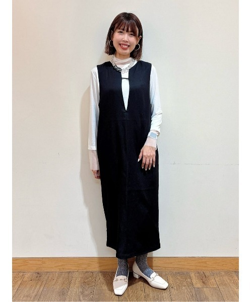 Right-on（ライトオン）の「【Remal】レイヤードワンピース（ワンピース・レディース・グレー/ブラック・フリー）」の22枚目の写真