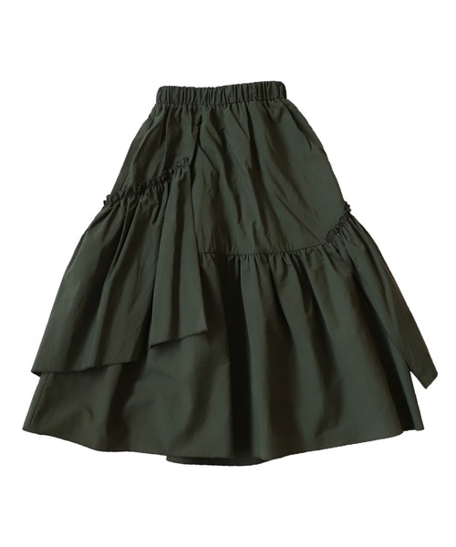 antiqua（アンティカ）の「ギャザースカート（スカート・キッズ・カーキ/ブラック・160/150/140）」の18枚目の写真