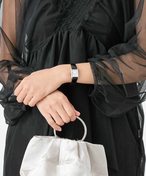 NANO universe(ナノユニバース)の「SEIKO/セイコー コラボレーション スクエア ブラック(アナログ腕時計・レディース・ブラック・FREE)」の10枚目の写真