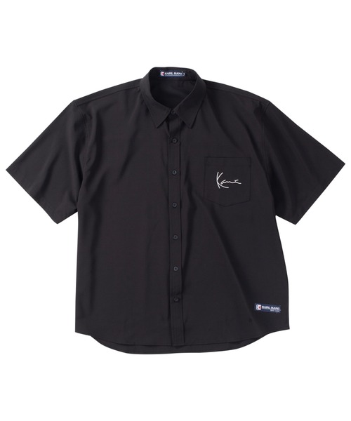 KARL KANI(カールカナイ)の「KARL KANI カール カナイ ツイル半袖シャツ 大きいサイズ ビッグシルエット オーバーサイズ(シャツ/ブラウス・メンズ・ベージュ/ホワイト/ブラック・3L/4L/5L/6L/8L)」の1枚目の写真