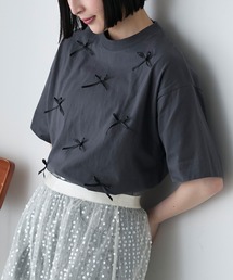 【forksy.】ミニリボンデザインTシャツ