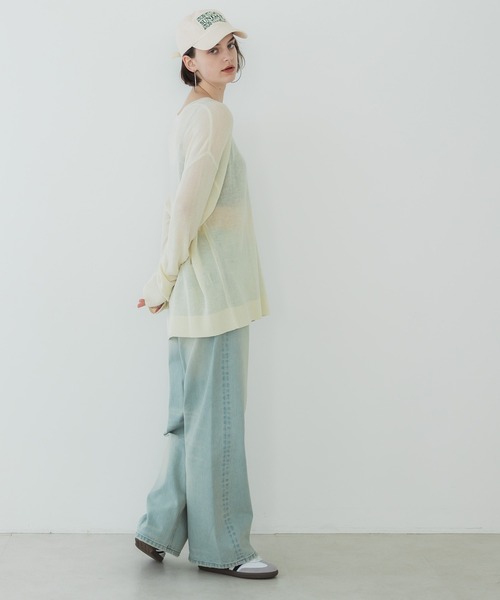 coca(coca)(コカ)の「ロゴ刺繍キャップ(キャップ・レディース・アイボリー/ネイビー・ONE SIZE)」の15枚目の写真