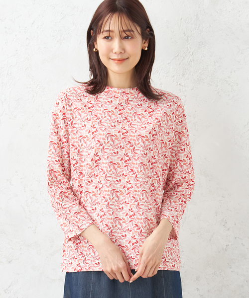 DECOY SINCE 1981(デコイシンスイチキュウハチイチ)の「オーガニックコットンジャガードプリントプルオーバー(Tシャツ/カットソー・レディース・イエロー/ブルー/ピンク・M/L/LL)」の3枚目の写真
