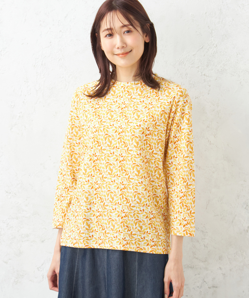 DECOY SINCE 1981(デコイシンスイチキュウハチイチ)の「オーガニックコットンジャガードプリントプルオーバー(Tシャツ/カットソー・レディース・イエロー/ブルー/ピンク・M/L/LL)」の4枚目の写真