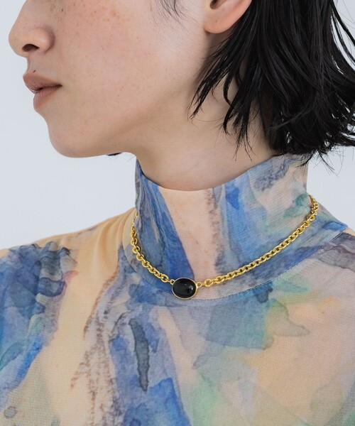 K18YG e_Grain バイカラー ネックレス ete - 【ete】K18YG e_Grain バイカラー ロング ネックレスの