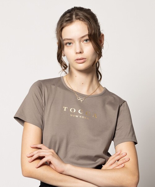 TOCCA(トッカ)の「TOCCA NEW YORK LOGO TEE Tシャツ(Tシャツ/カットソー・レディース・ホワイト系/ブラック系/ライトグリーン系/グレー系・MEDIUM/SMALL)」の8枚目の写真