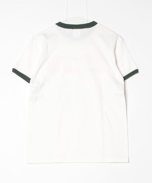 spiritoso(スピリトーゾ)の「spiritoso WAIT A MINUTEイチゴプリント リンガーTシャツ(Tシャツ/カットソー・レディース・グリーン/ネイビー/ブラック・F)」の4枚目の写真