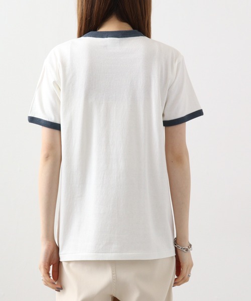 spiritoso(スピリトーゾ)の「spiritoso WAIT A MINUTEイチゴプリント リンガーTシャツ(Tシャツ/カットソー・レディース・グリーン/ネイビー/ブラック・F)」の12枚目の写真