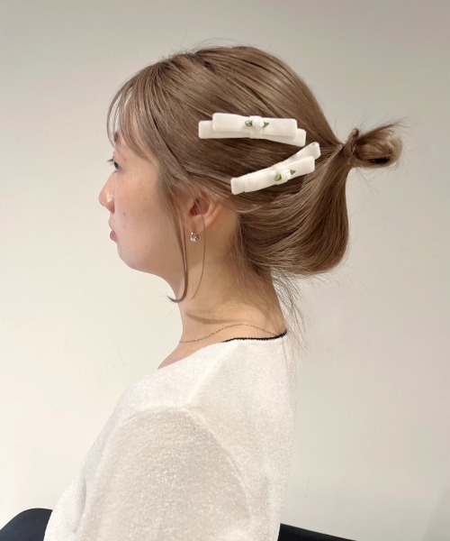 【411】波模様のヘアクリップ２個セット 411】波模様のヘアクリップ2個セット