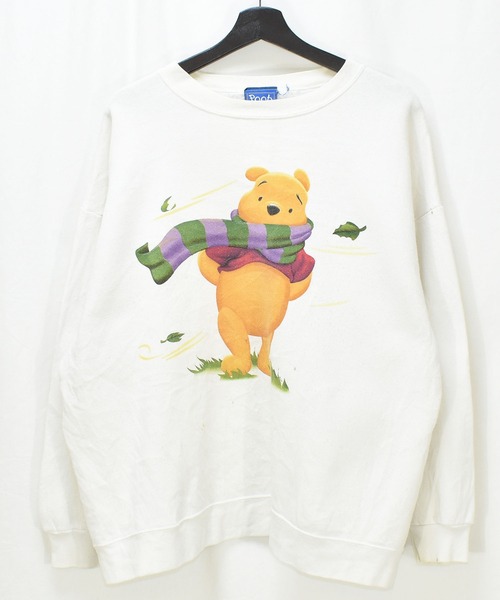 希少 Vintage 90s ディズニー プーさん スウェット オレンジ 90年代 TULTEX Pooh ディズニー くまのプーさん スウェット