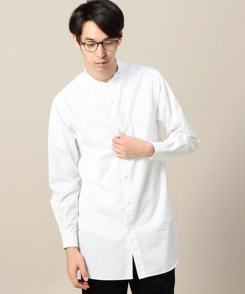 BEAUTY&YOUTH UNITED ARROWS(ビューティーアンドユースユナイテッドアローズ)の「BY ブロード ロング バンドカラーシャツ◆(シャツ/ブラウス・メンズ・ホワイト・MEDIUM/LARGE/SMALL)」の1枚目の写真