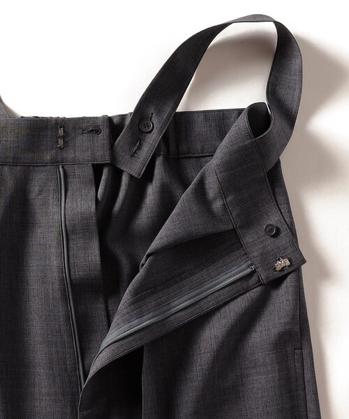 SHIPS（シップス）の「〈手洗い可能〉ワイド サロペット ◇（サロペット/オーバーオール・レディース・グレー/ブラック・ONE SIZE）」の10枚目の写真