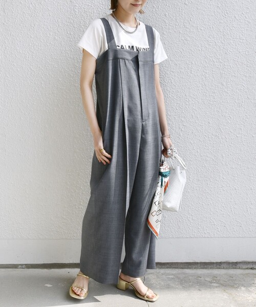 SHIPS（シップス）の「〈手洗い可能〉ワイド サロペット ◇（サロペット/オーバーオール・レディース・グレー/ブラック・ONE SIZE）」の20枚目の写真