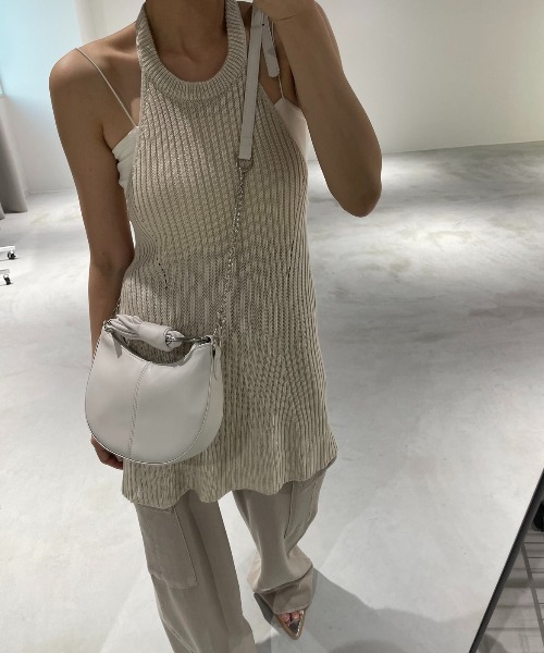 AIC.（エーアイシー）の「ノットハンドルチェーンミニバッグ（ハンドバッグ・レディース・アイボリー/ブラック/シルバー・FREE）」の18枚目の写真