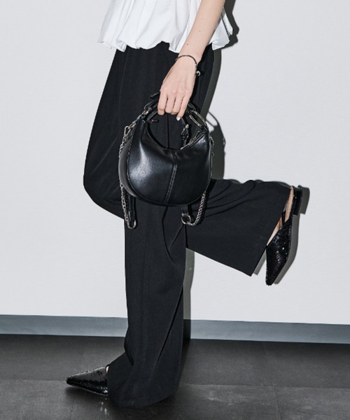 AIC.（エーアイシー）の「ノットハンドルチェーンミニバッグ（ハンドバッグ・レディース・アイボリー/ブラック/シルバー・FREE）」の8枚目の写真