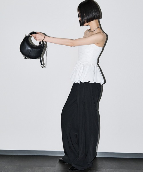 AIC.（エーアイシー）の「ノットハンドルチェーンミニバッグ（ハンドバッグ・レディース・アイボリー/ブラック/シルバー・FREE）」の10枚目の写真