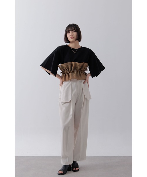 Limue(リミュ)の「オーガンジービスチェカットソー(Tシャツ/カットソー・レディース・ホワイト/ブラック・FREE)」の17枚目の写真