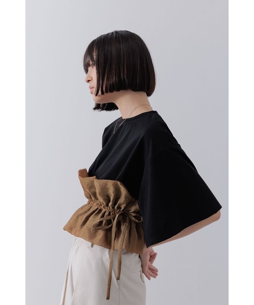 Limue(リミュ)の「オーガンジービスチェカットソー(Tシャツ/カットソー・レディース・ホワイト/ブラック・FREE)」の14枚目の写真