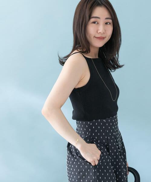 URBAN RESEARCH ROSSO WOMEN(アーバンリサーチ ロッソ)の「スクエアネックニットキャミソール(キャミソール・レディース・ブラック/オフホワイト/ベージュ・FREE)」の6枚目の写真