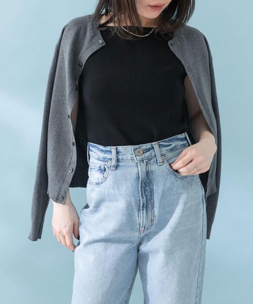 URBAN RESEARCH ROSSO WOMEN(アーバンリサーチ ロッソ)の「スクエアネックニットキャミソール(キャミソール・レディース・ブラック/オフホワイト/ベージュ・FREE)」の8枚目の写真