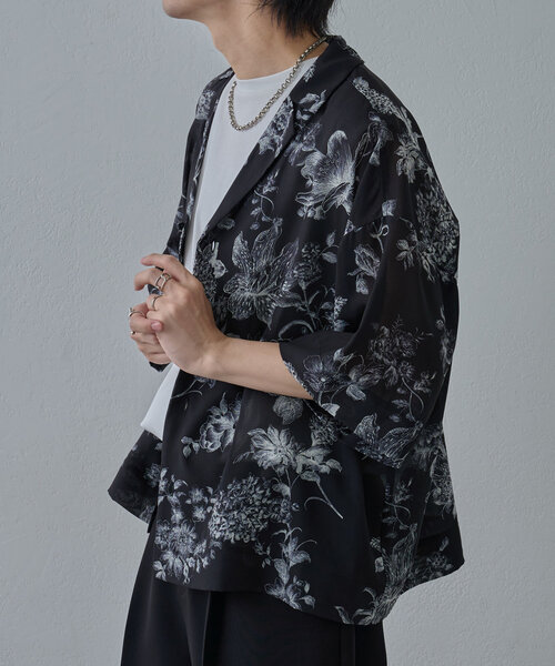 COLONY 2139（コロニートゥーワンスリーナイン）の「ボタニカル柄半袖シャツ（シャツ/ブラウス・メンズ・ベージュ/ブラック・LARGE/MEDIUM）」の10枚目の写真