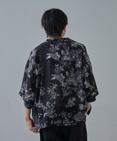 COLONY 2139（コロニートゥーワンスリーナイン）の「ボタニカル柄半袖シャツ（シャツ/ブラウス・メンズ・ベージュ/ブラック・LARGE/MEDIUM）」の11枚目の写真
