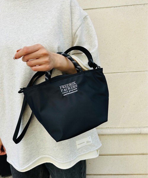 FREDRIK PACKERS（フレドリックパッカーズ）の「FREDRIK PACKERS / MELL TOTE（トートバッグ・レディース・グレー/ブラック/オリーブ/ベージュ・ONESIZE）」の12枚目の写真